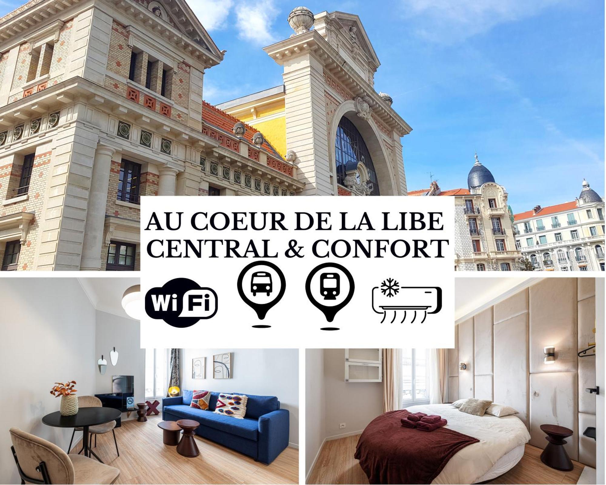 Au Coeur De La Libe - Ac - Central - Pres Tram Et Supermarches - Lit Xxl Nizza Exterior foto